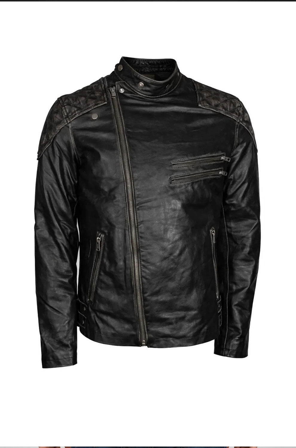 Motorcycle Fashion Skull Vintage Men's Brown Biker Wear Ride Jacket