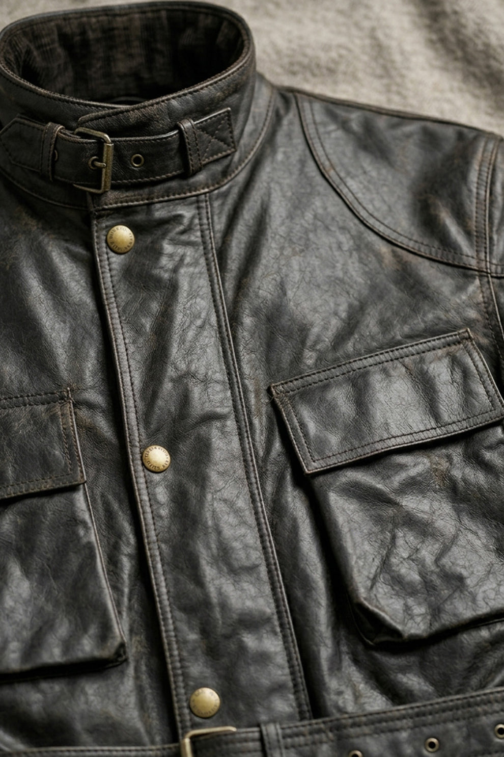 Men's Movies Jackets\MMJ11 The Dark Knight Rises Black Bane Coat Real Leather