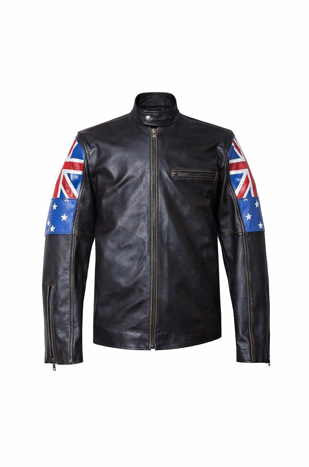 New Australian Flag New Men's Cafe Racer Jacket