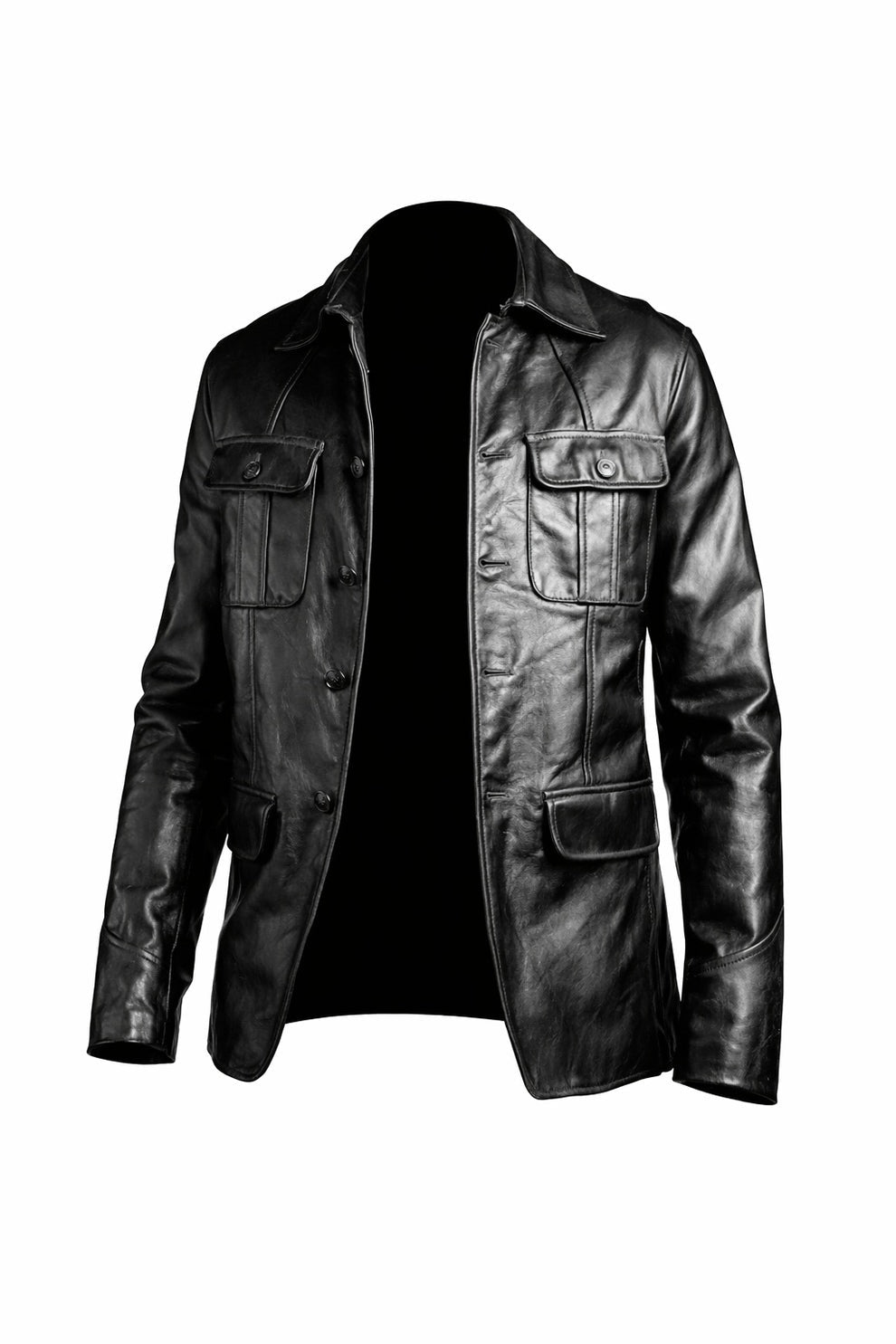 Men's Blazer Wear Coat Classic Formal Easy Rider Genuine Leather Jacket