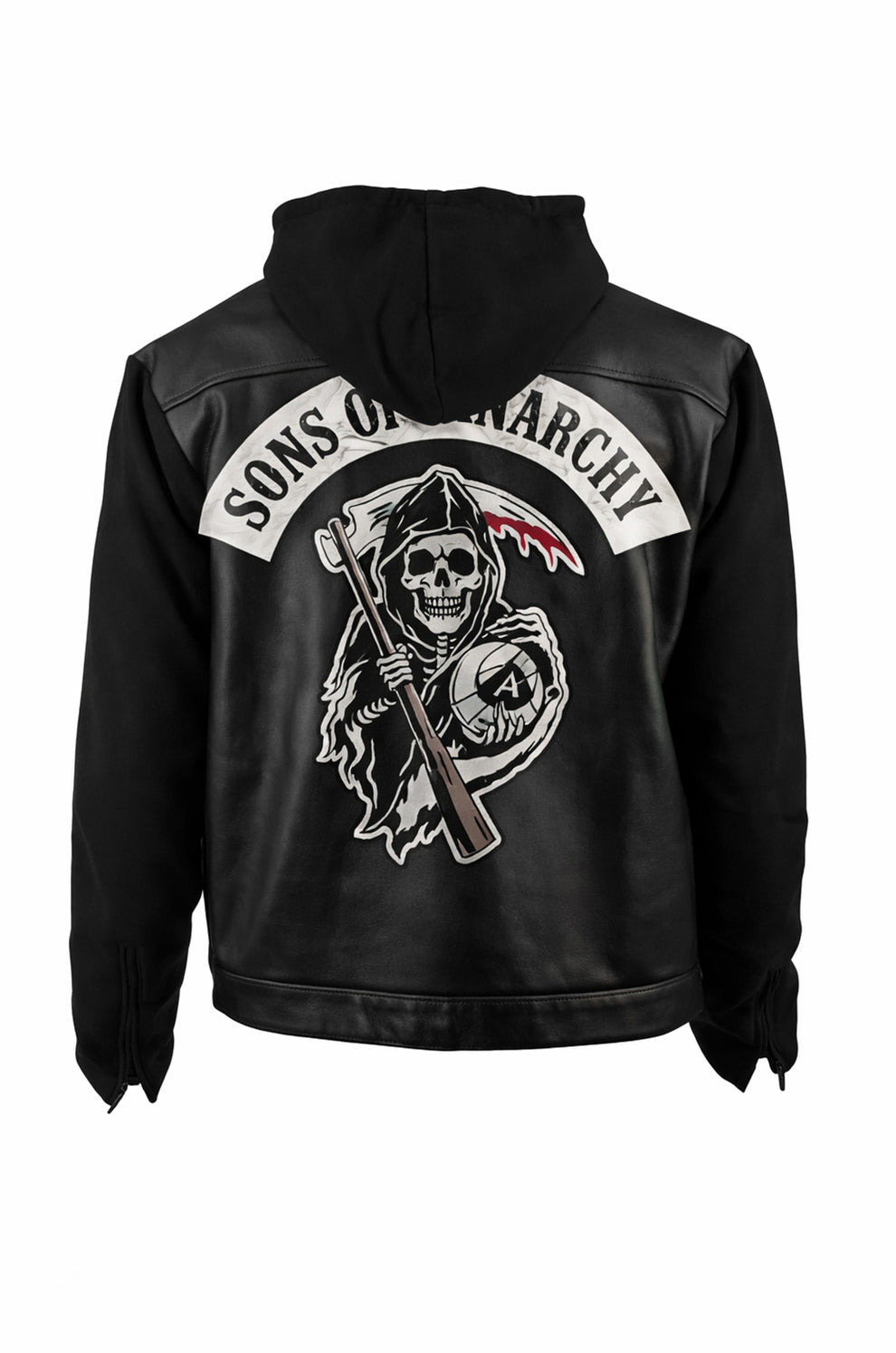 Fashion (SOA) Sons of Anarchy Hoodie Style Black Men's Jacket