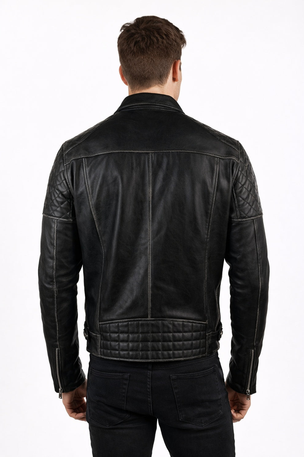 Free Authentic Black Wallet Real Leather Jacket