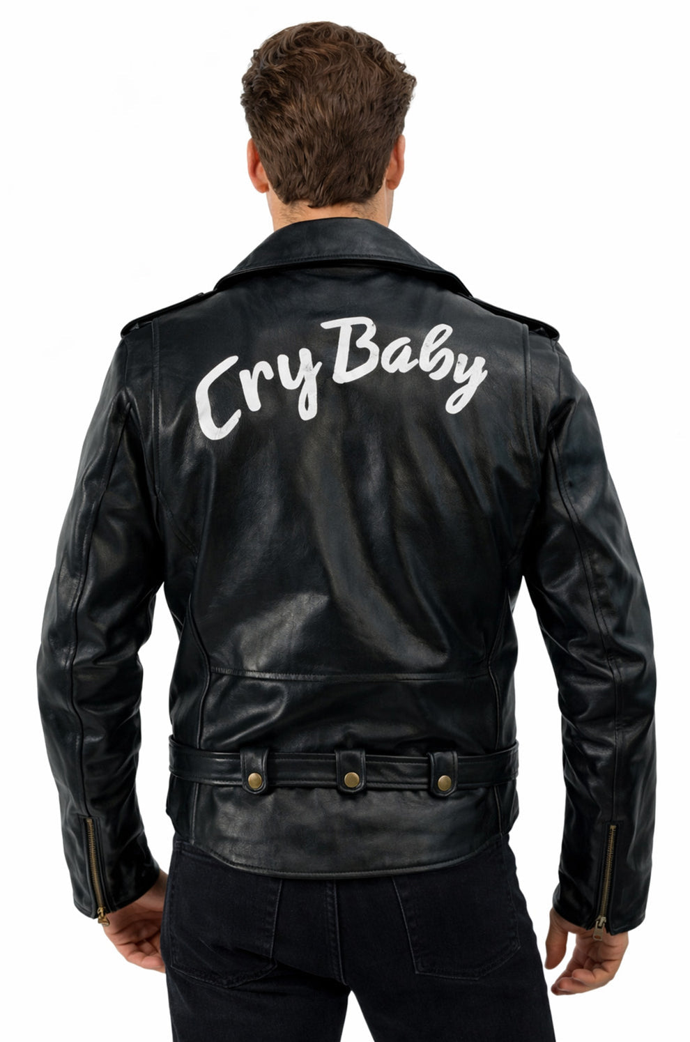 Men's Movies Jackets\MMJ07 Johnny Depp Black Leather Cry Baby Motorcycle Leather Jacket