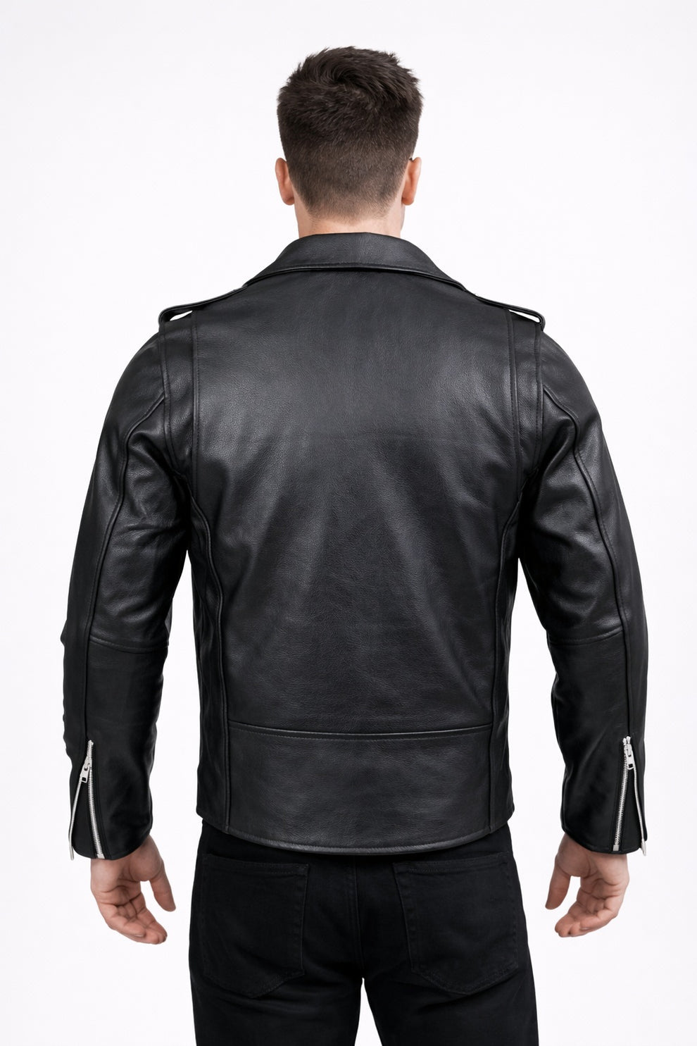 Black Brando Real Leather Jacket