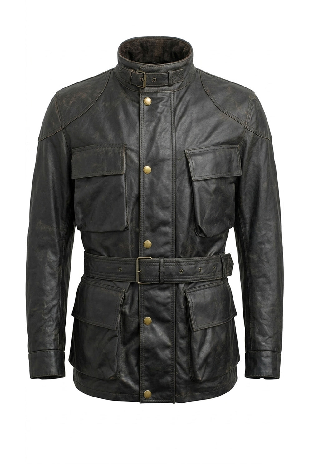 Men's Movies Jackets\MMJ11 The Dark Knight Rises Black Bane Coat Real Leather