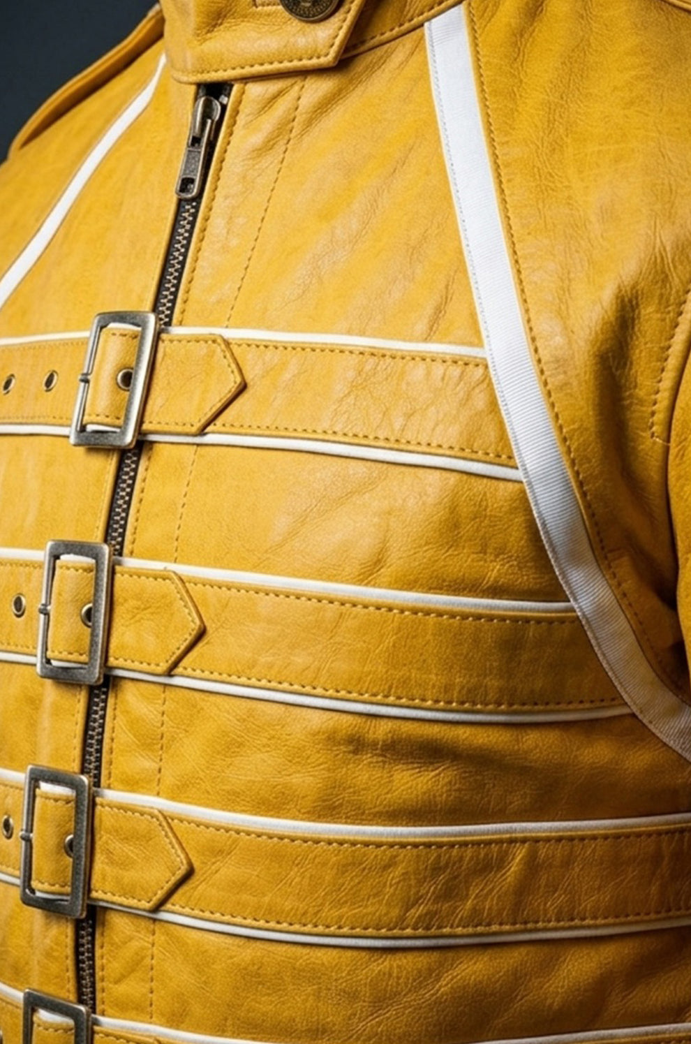 Men's Movies Jackets\MMJ05 Men's Freddie Mercury Wembley Concert Yellow Jacket