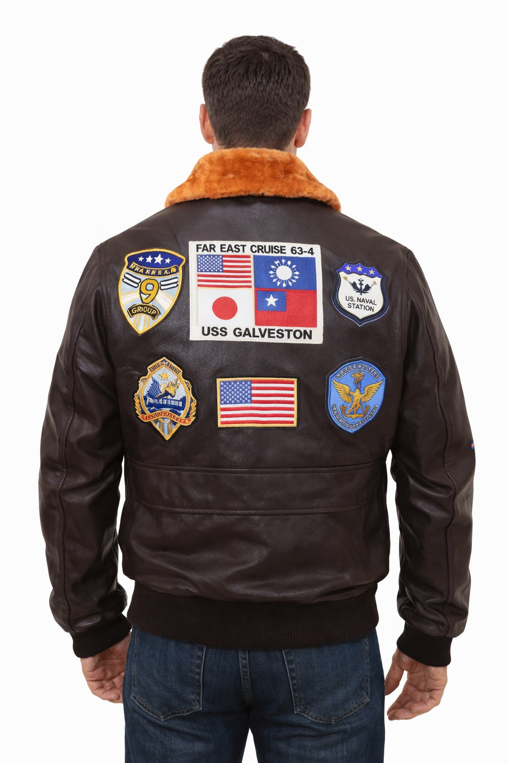 MMJ01 Top Gun Tom Cruise Movie A2 Real Cow Leather Jacket