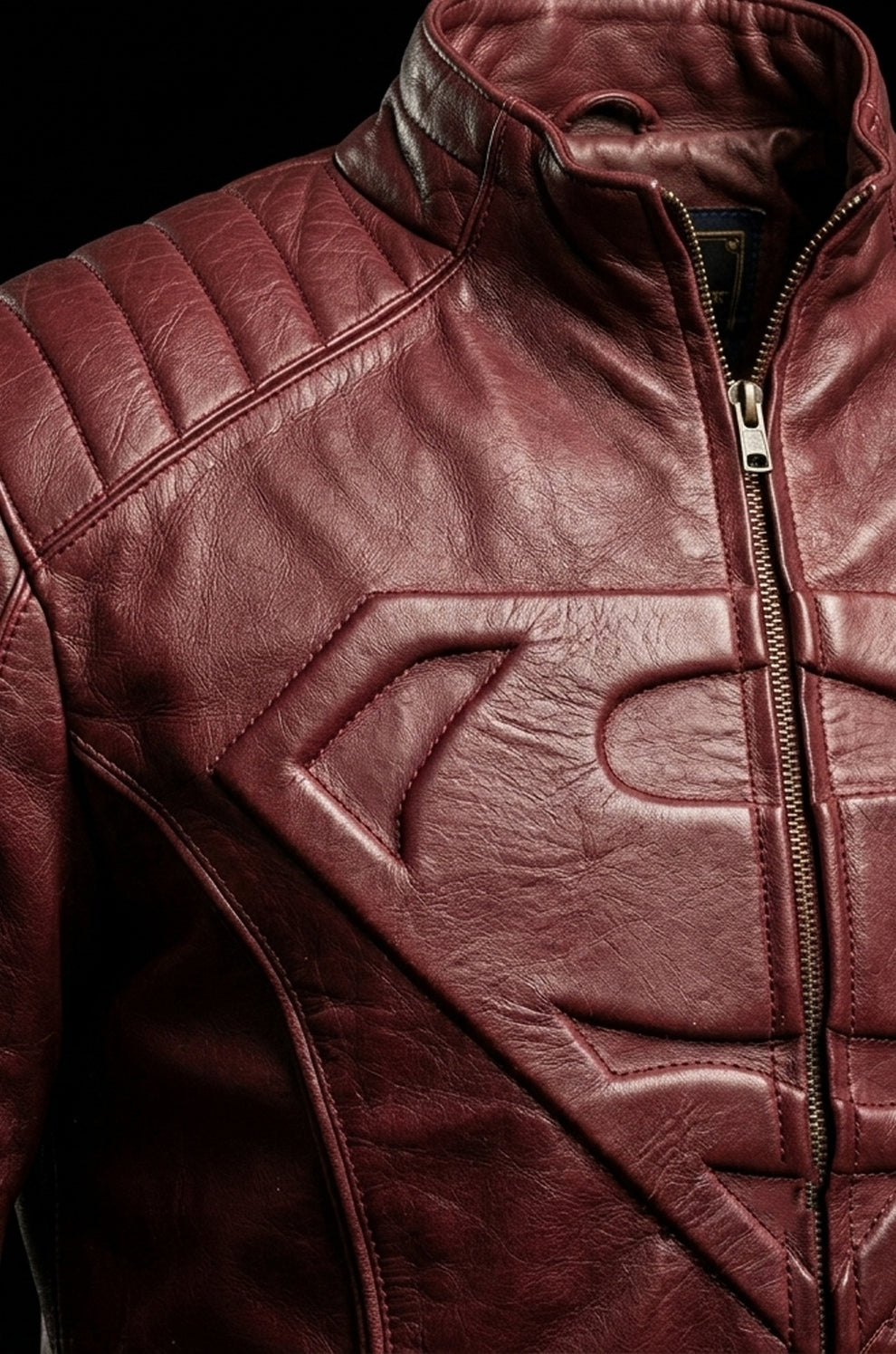 Men's Movies Jackets\MMJ18 Superman Smallville Tom Welling Style Emblem Faux Leather Jacket