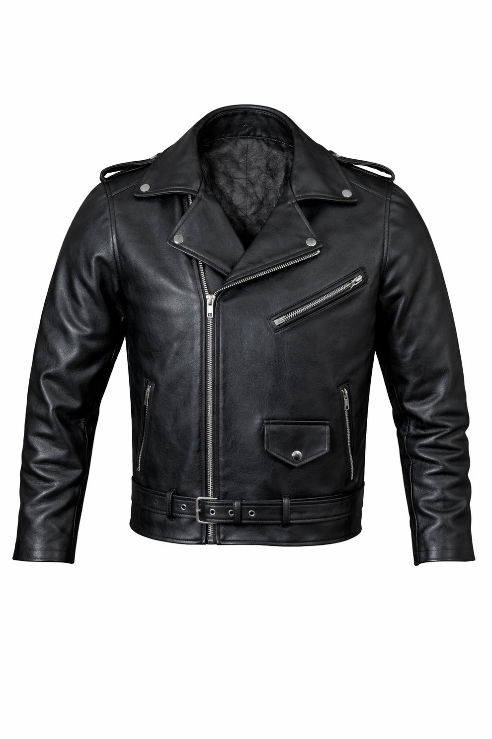 Black Brando Real Leather Jacket