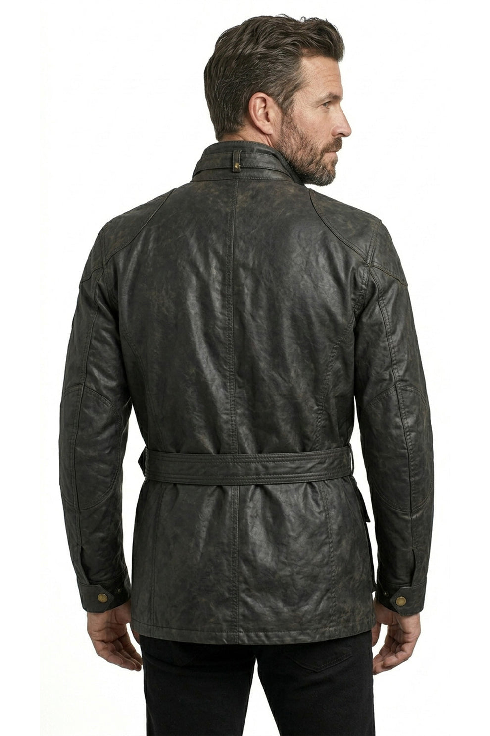 Men's Movies Jackets\MMJ11 The Dark Knight Rises Black Bane Coat Real Leather