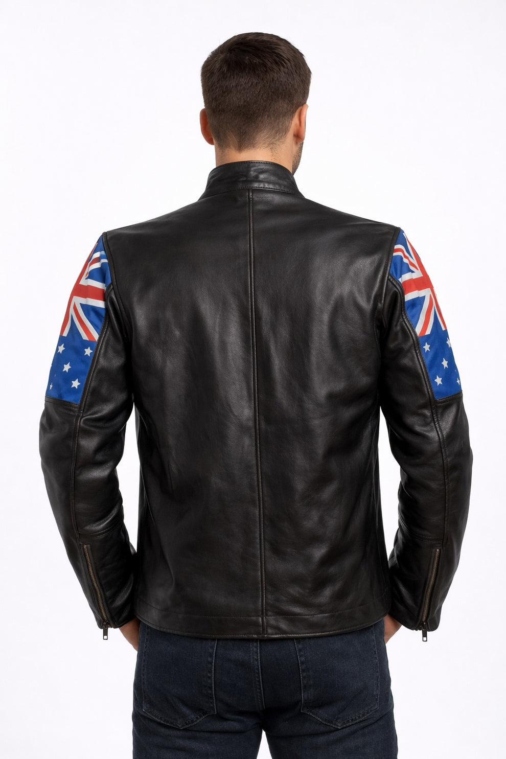 New Australian Flag New Men's Cafe Racer Jacket