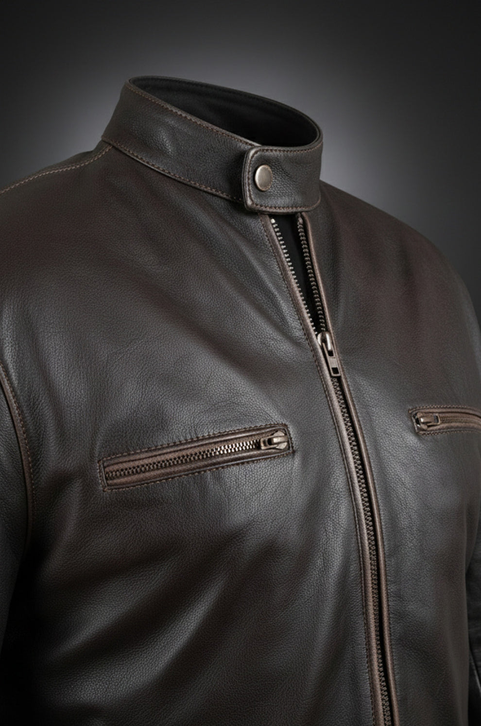 Contraband Mark Wahlberg's Slim Fit Distress Leather Jacket (Copy)