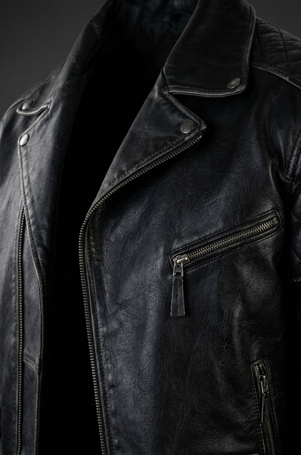 Free Authentic Black Wallet Real Leather Jacket