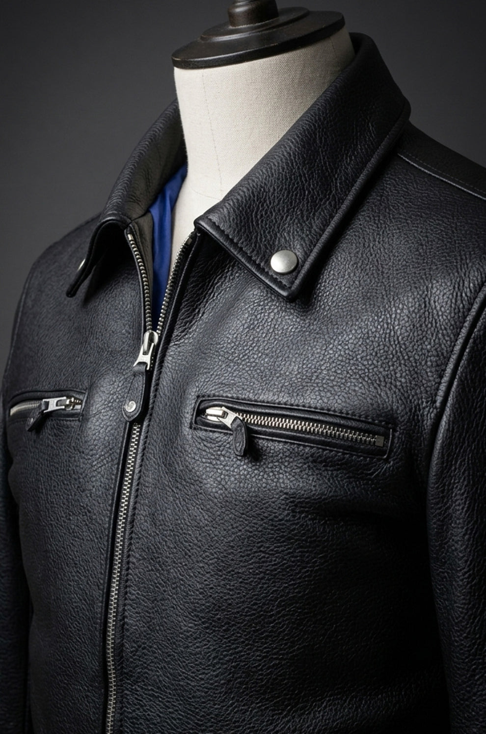 German Luftwaffe Cowhide Biker Style Men's Jacket