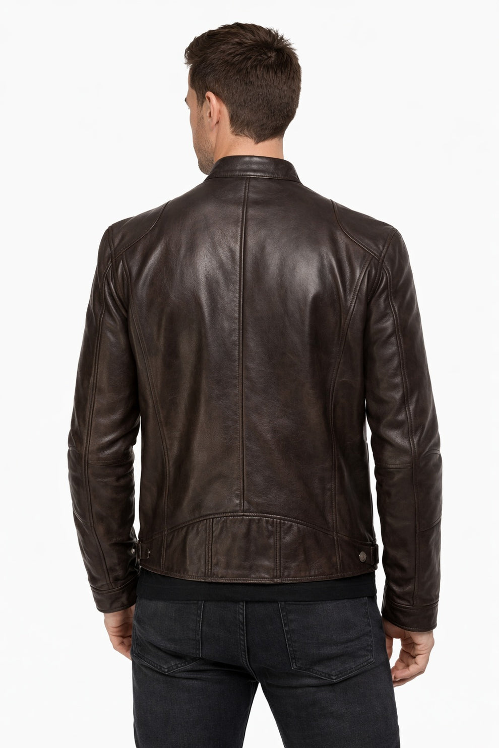 Vintage Cafe Racer Brown Men Retro Biker Stylish Jacket