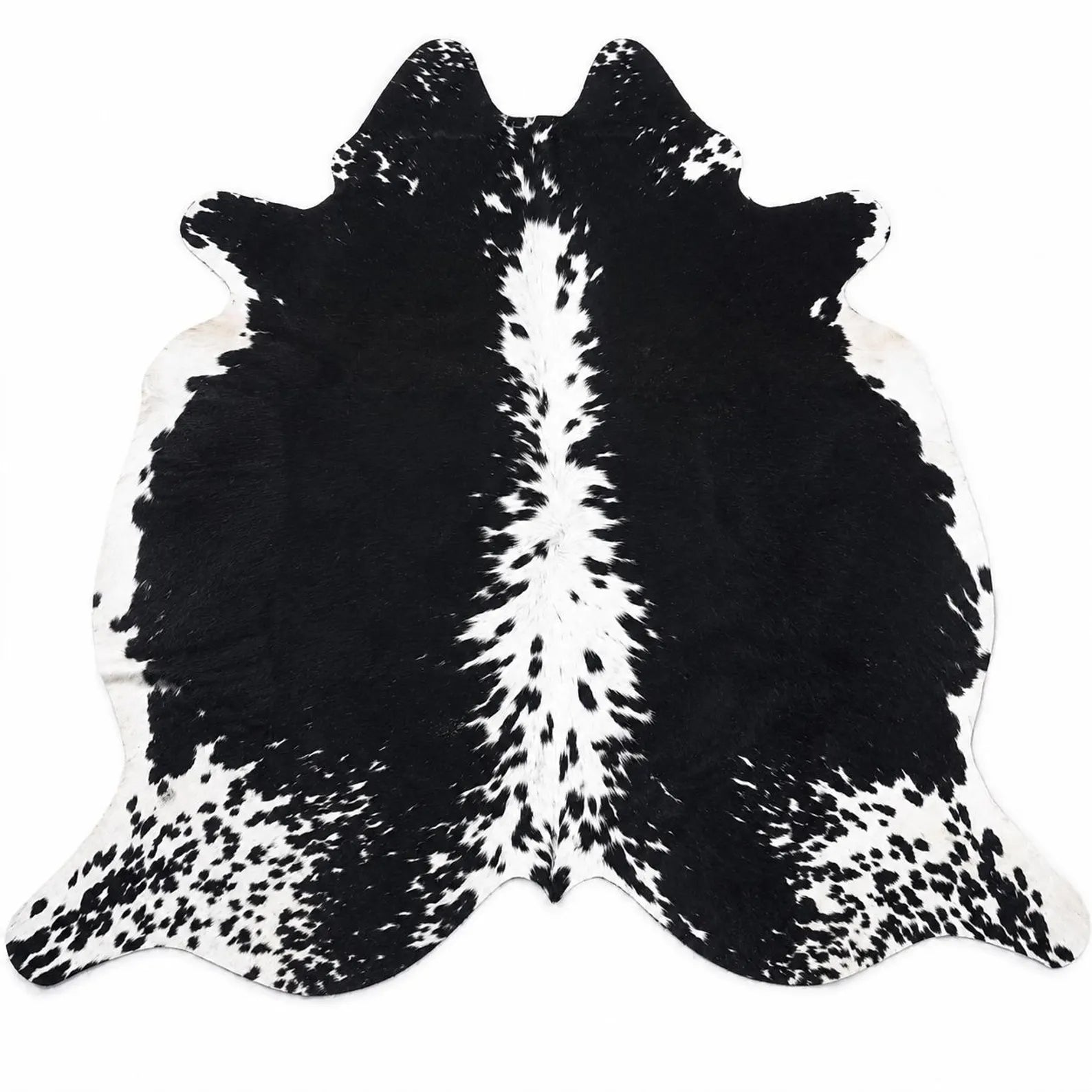 Genuine Black & White Spotted Cowhide Rug Natural, Luxurious