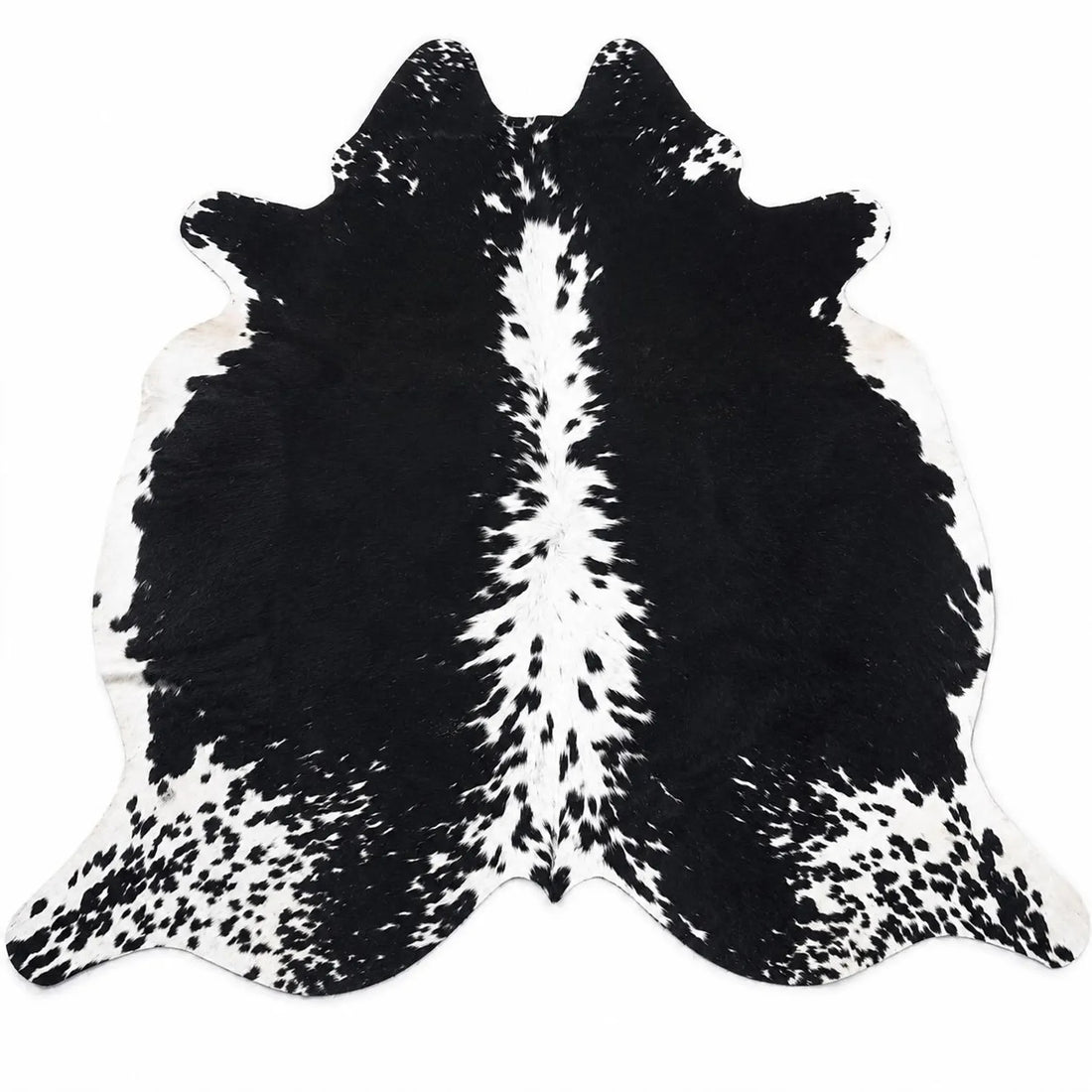 Genuine Black & White Spotted Cowhide Rug Natural, Luxurious