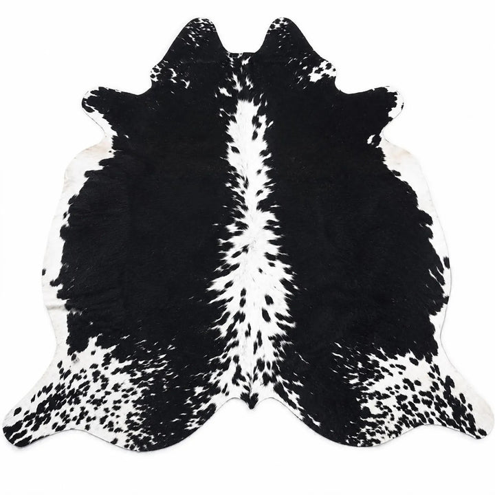 Genuine Black & White Spotted Cowhide Rug Natural, Luxurious