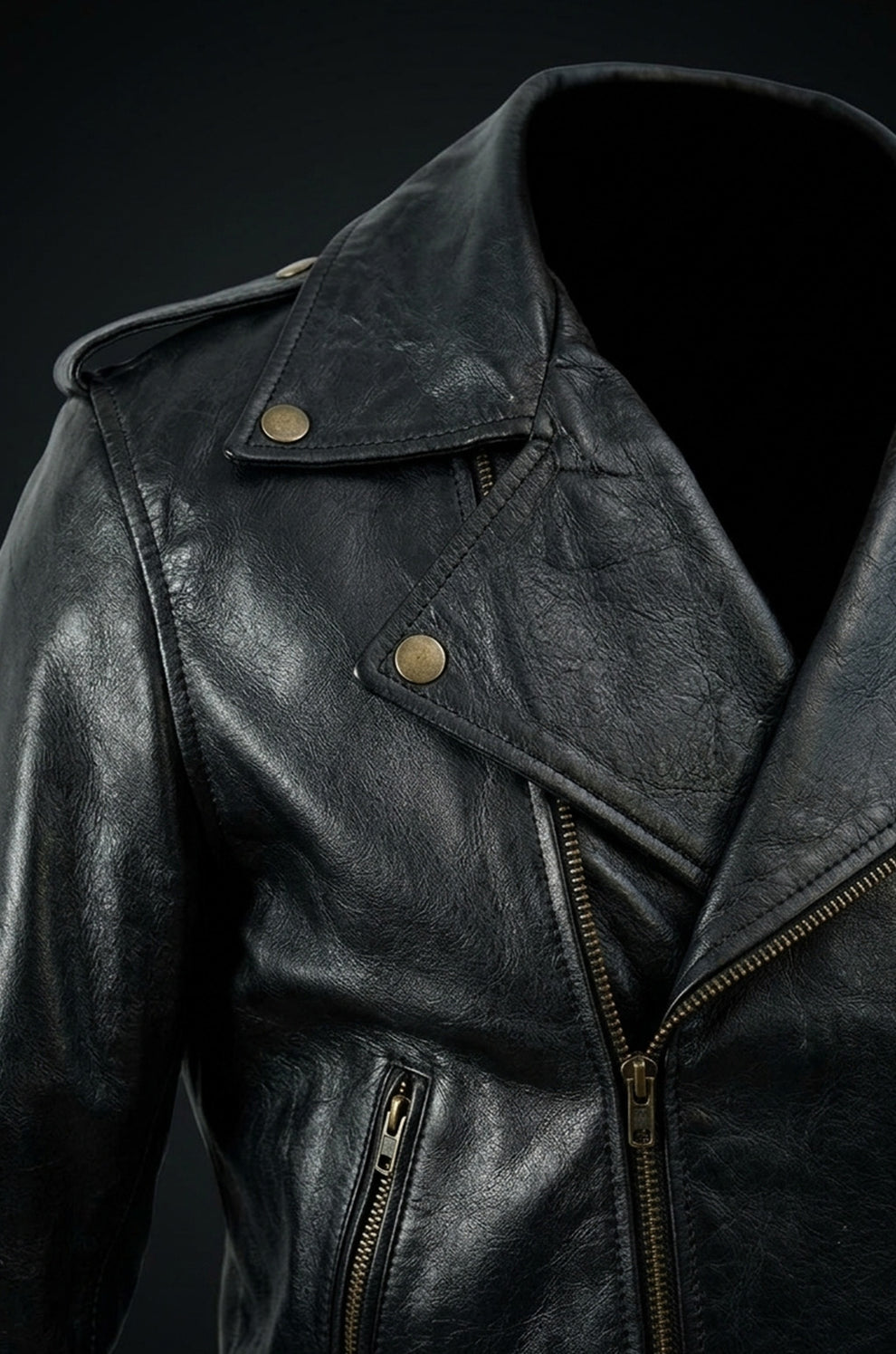 Men's Movies Jackets\MMJ07 Johnny Depp Black Leather Cry Baby Motorcycle Leather Jacket