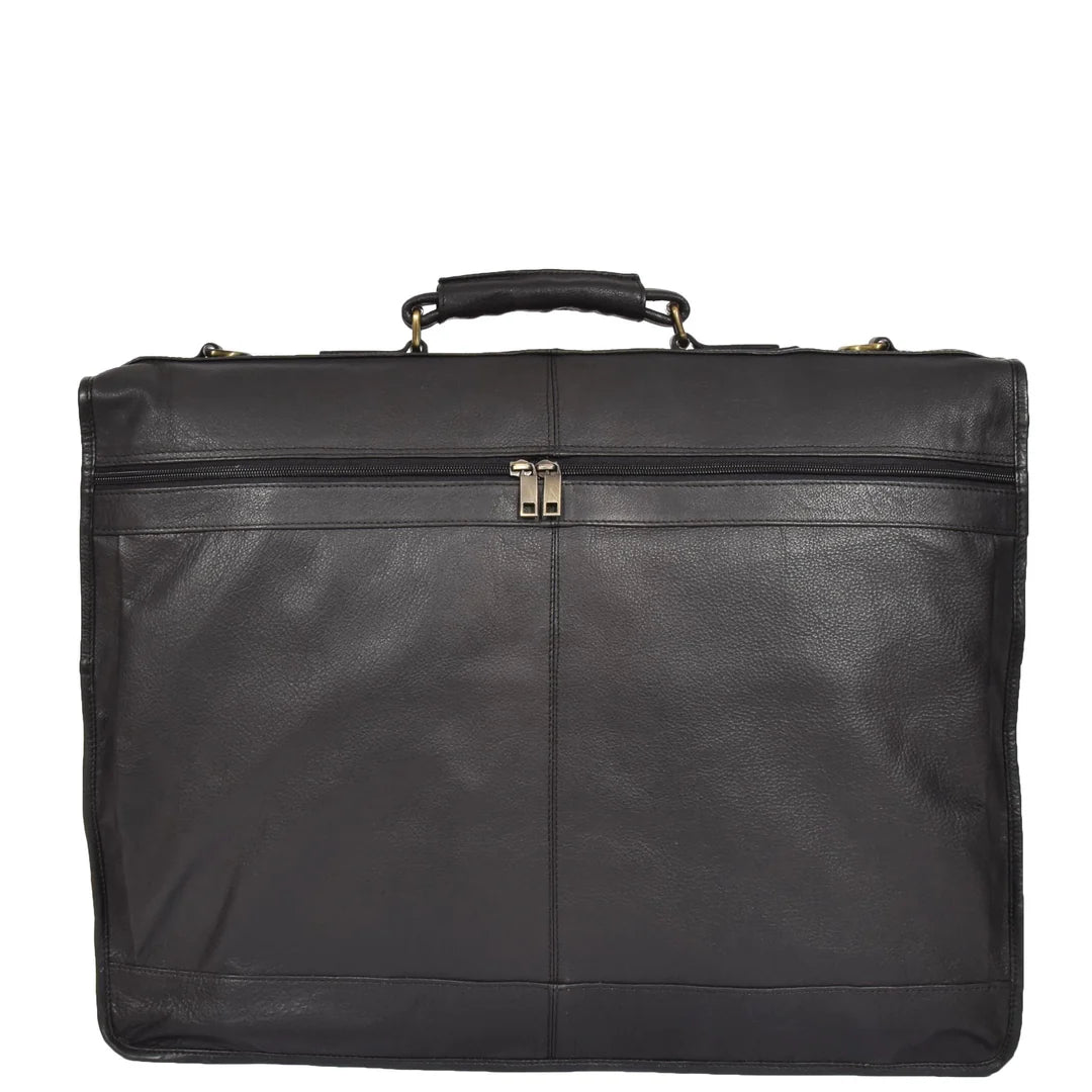 Travel Weekend Leather Suit Carrier Canico Black