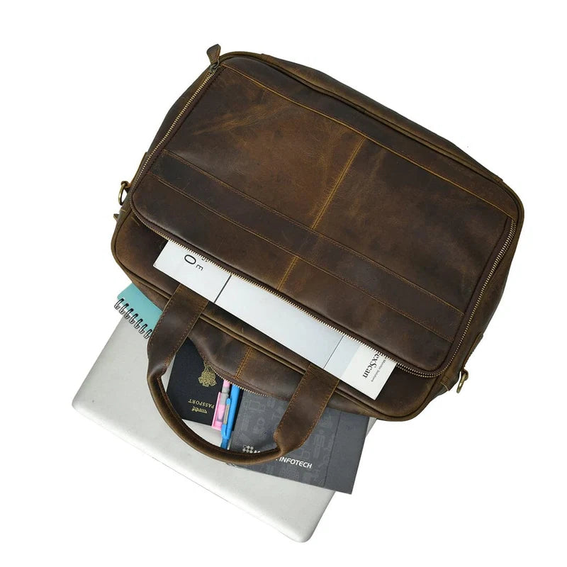 Dublin Leather Backpack Briefcase 2-in-1