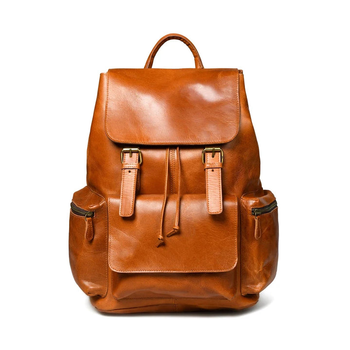 Vortex Leather Backpack Tan Brown