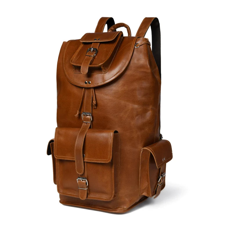 Vintage Brown Leather Backpack