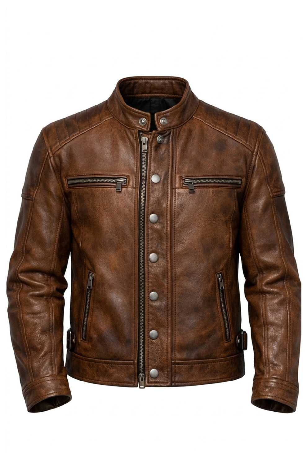 Men's Print Jackets\MP005 Ride or Die Rebels Rider Club Leather Jacket - Desert Brotherhood Biker Design