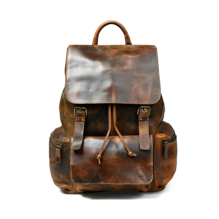 Vortex Leather Backpack Burnt Brown