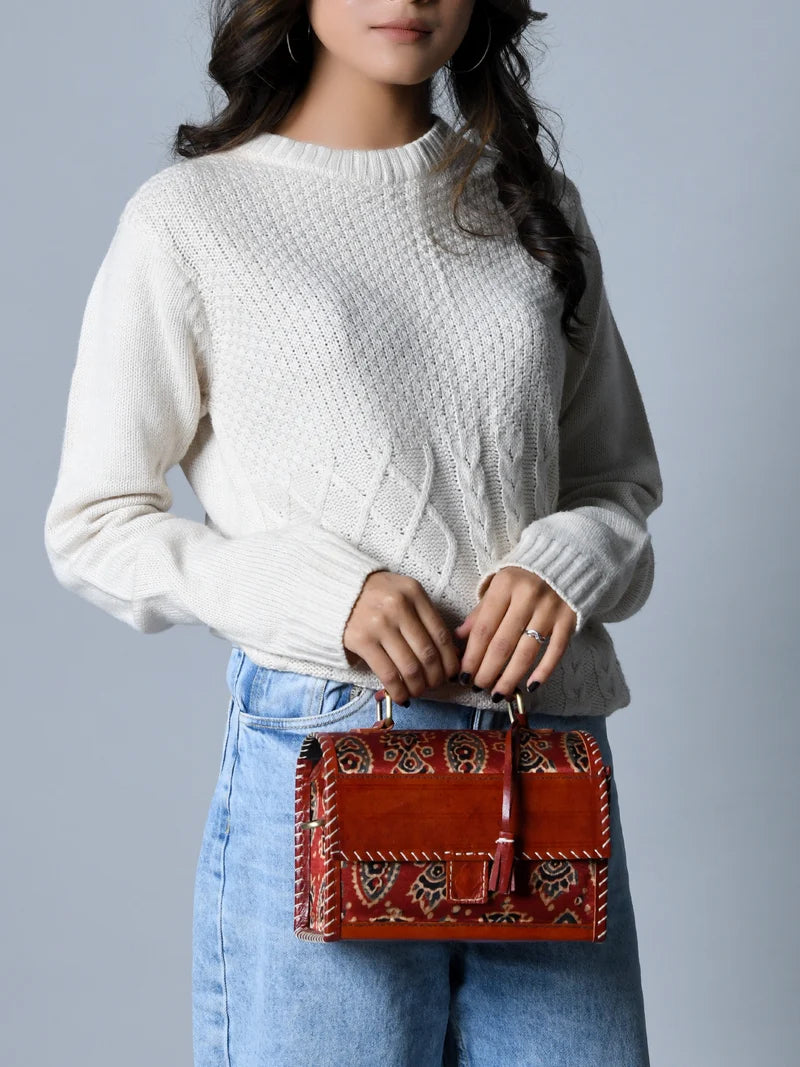 Mystique Ajrakh Satchel Purse
