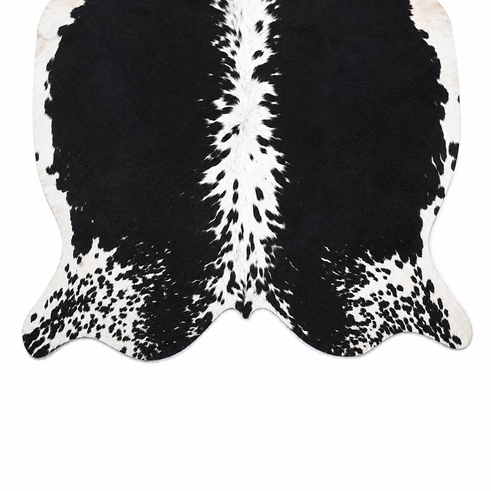 Genuine Black & White Spotted Cowhide Rug Natural, Luxurious