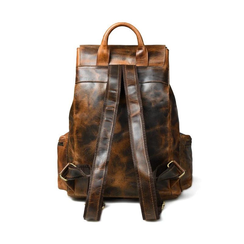 Vortex Leather Backpack Burnt Brown