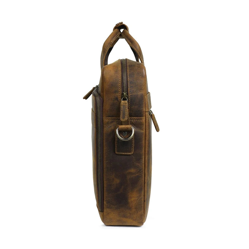 European Hunter Leather Briefcase