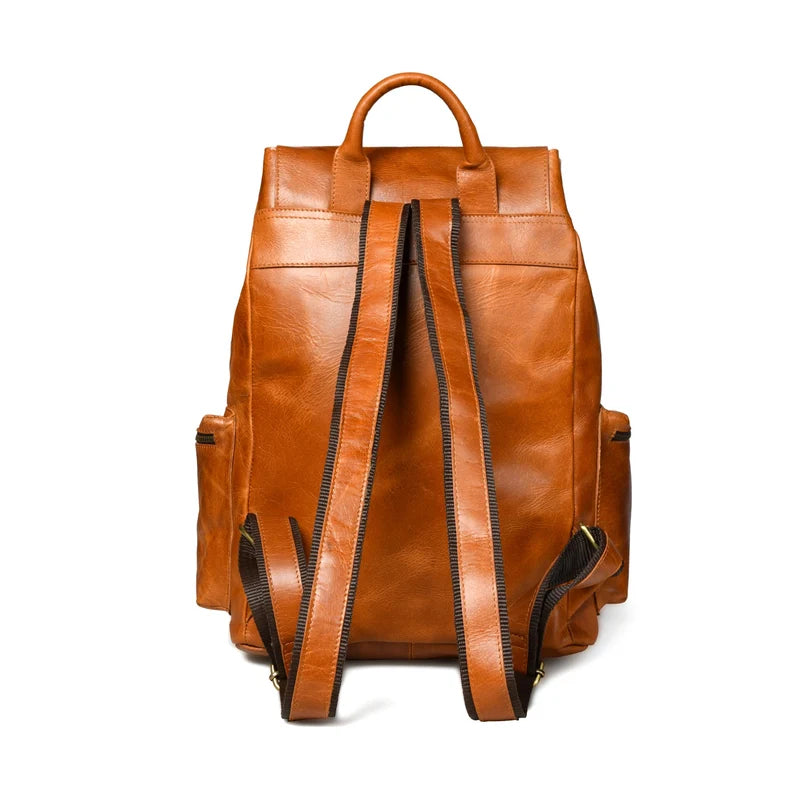 Vortex Leather Backpack Tan Brown