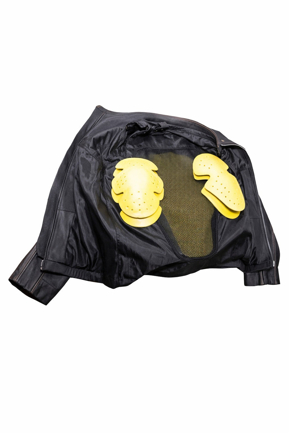 Biker Support Distressed Café Racer Men Black Retro Leather Jacket with protectors