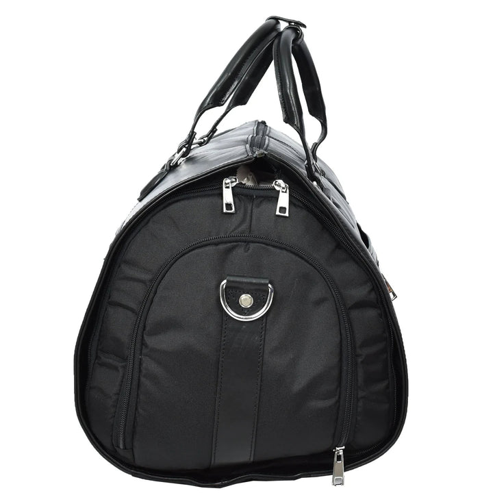 Real Leather Garment Suit Carrier 2-in-1 Holdall Duffel Travel Bag Ludlow Black