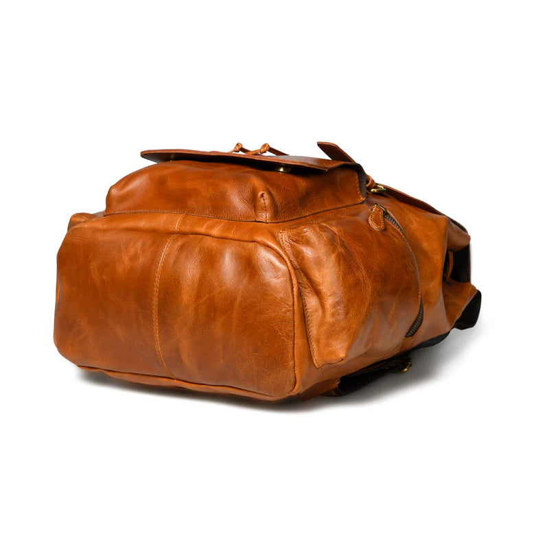 Vortex Leather Backpack Tan Brown