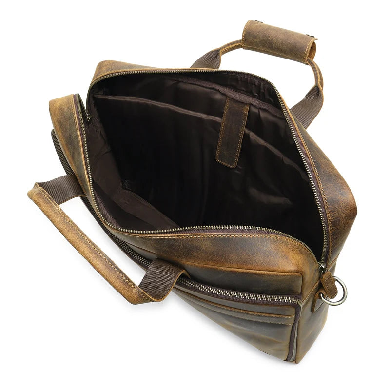 European Hunter Leather Briefcase