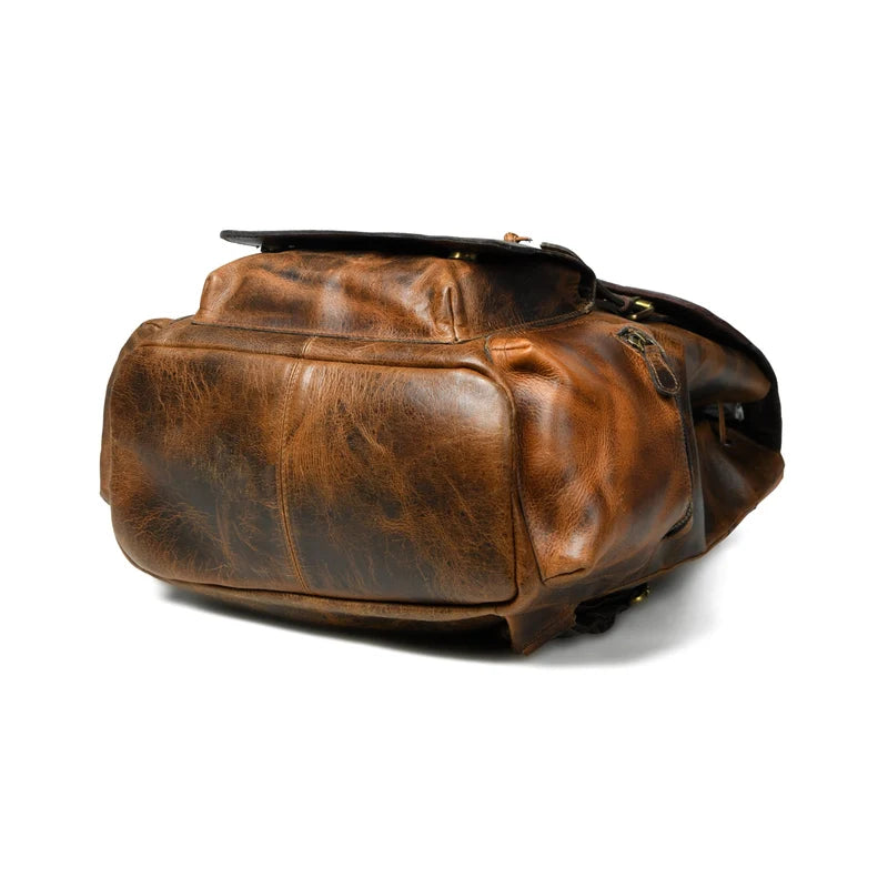 Vortex Leather Backpack Burnt Brown