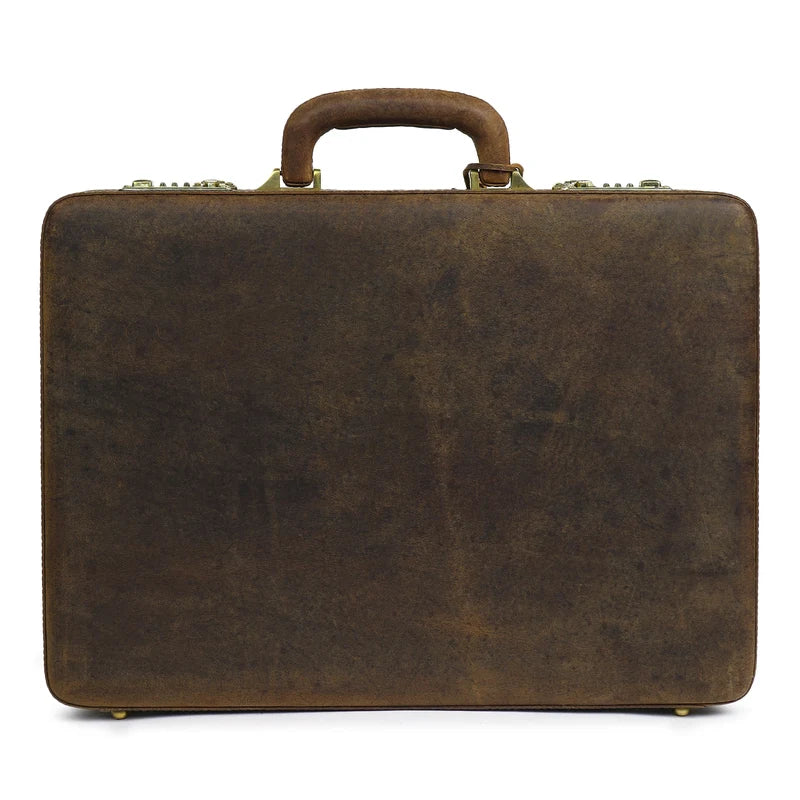 Hunter Leather Office Travel Suitcase