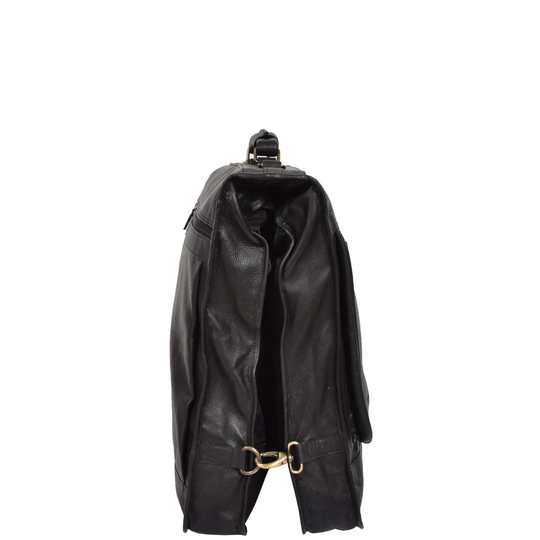 Travel Weekend Leather Suit Carrier Canico Black