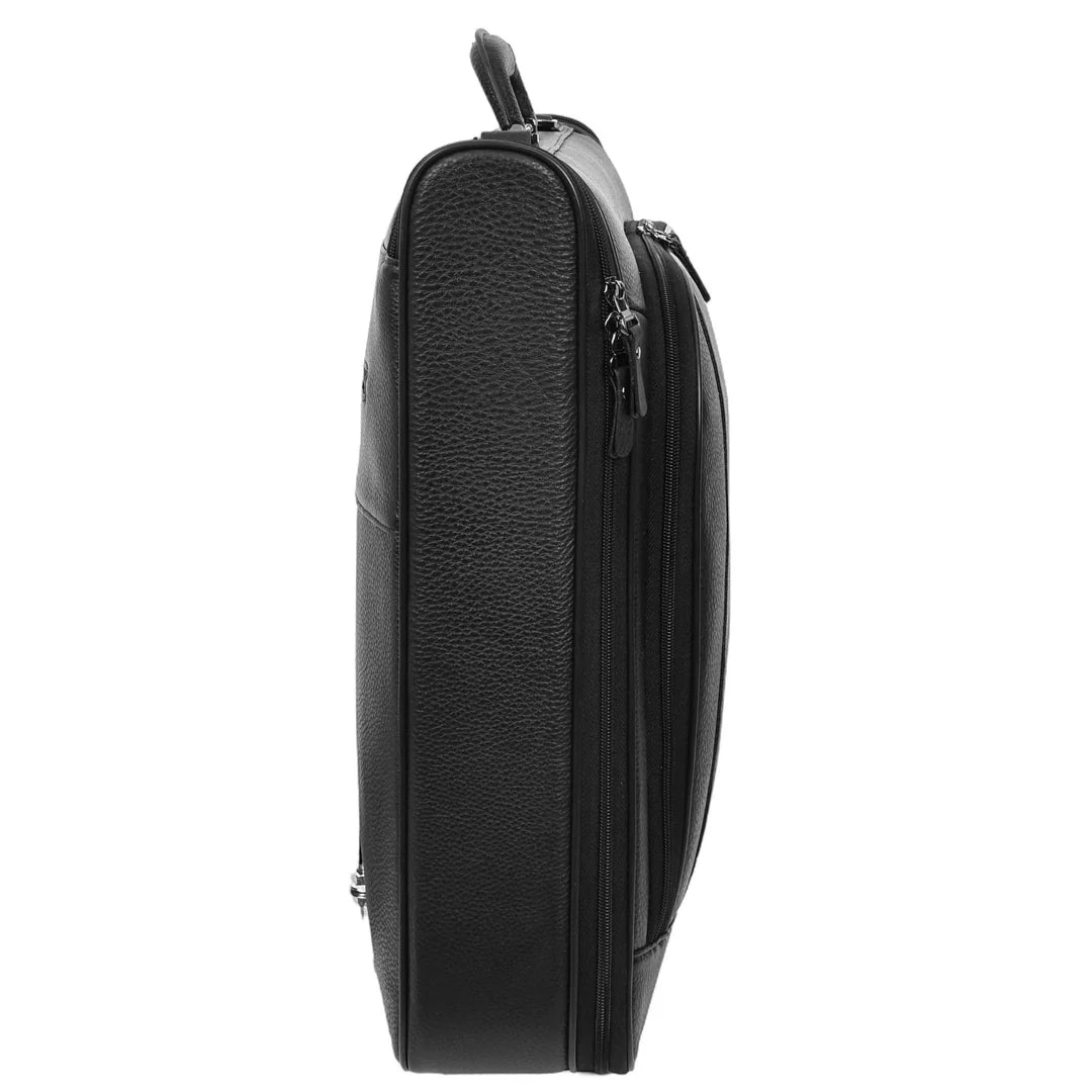 Real Leather Large Size Travel Garment Suit Carrier Bag Narok Black