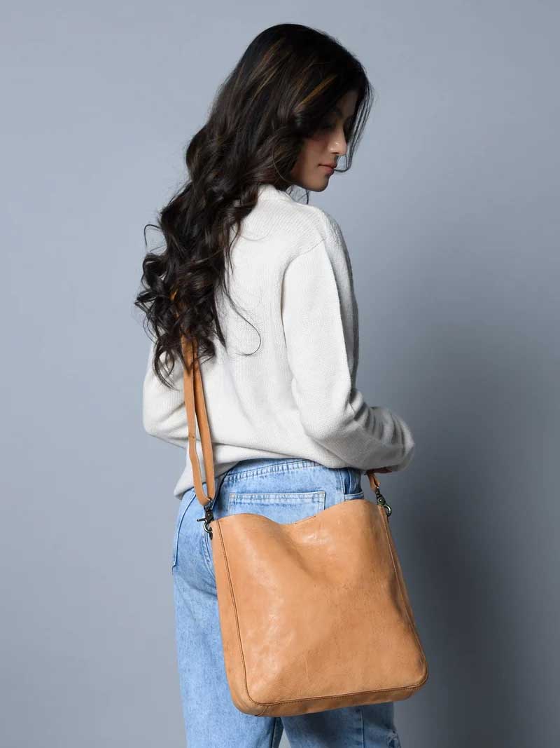 Serenity Everyday Crossbody Sling, Tan