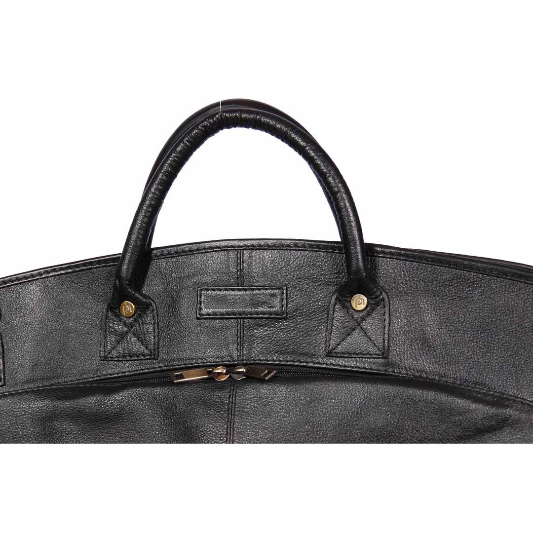 Real Leather Suit  Dress Carrier HOL933 Black
